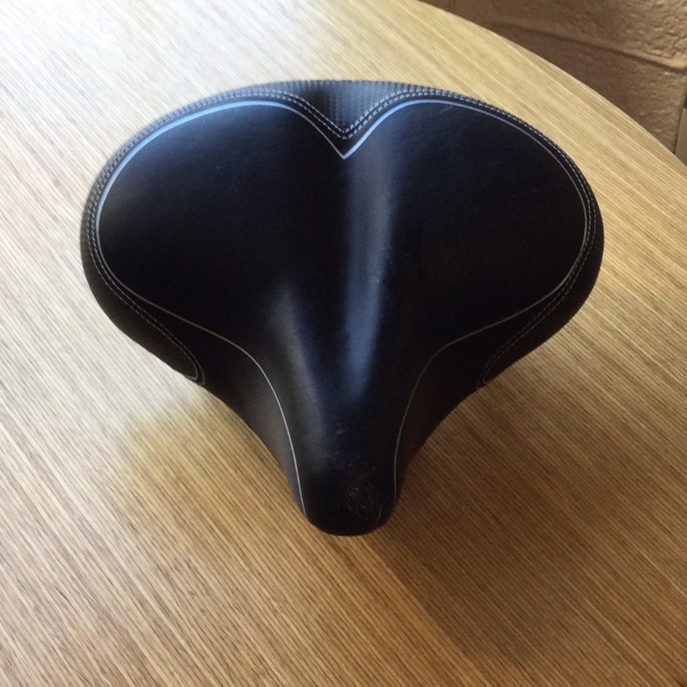 Bikeroo Black Bicycle Seat with White Stitching.  N